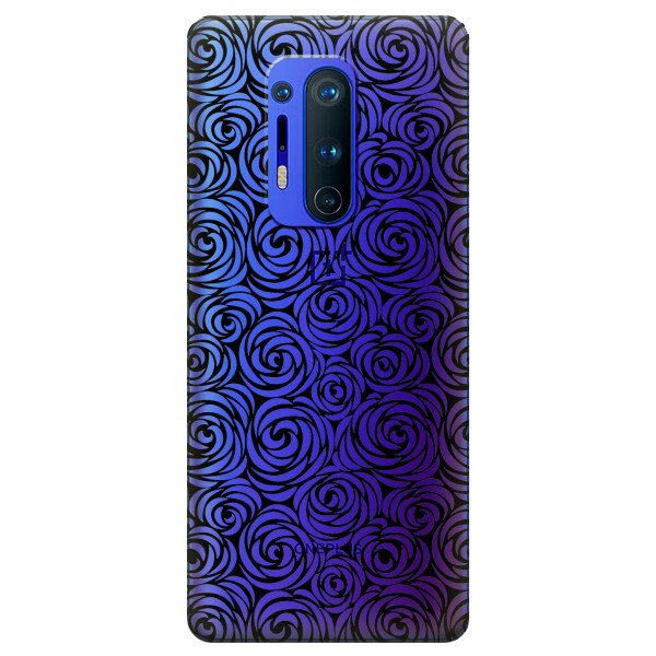 

Прозрачный силиконовый чехол iSwag для OnePlus 8 Pro с рисунком - Черные узоры (KS6223)