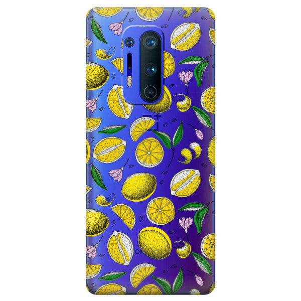 

Прозрачный силиконовый чехол iSwag для OnePlus 8 Pro с рисунком - Лимоны (KS6224)