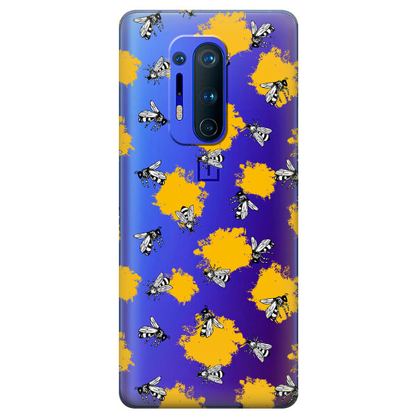 

Прозрачный силиконовый чехол iSwag для OnePlus 8 Pro с рисунком - Пчелы (KS6227)