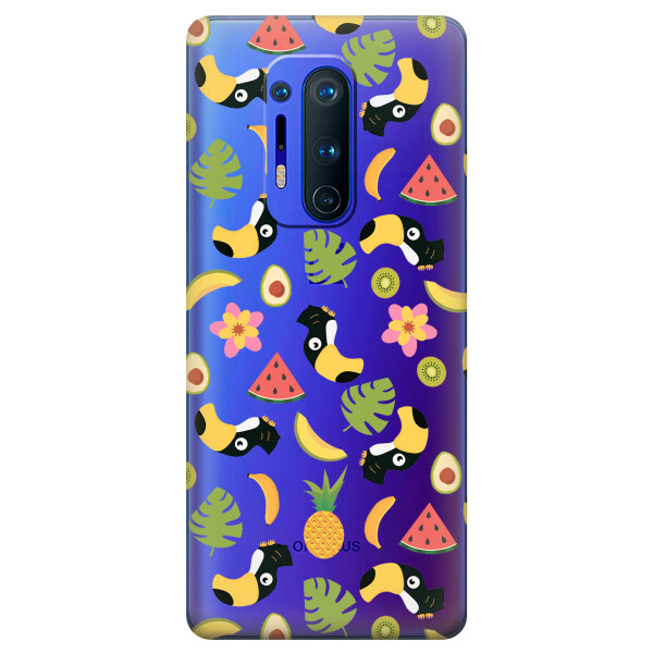 

Прозрачный силиконовый чехол iSwag для OnePlus 8 Pro с рисунком - Летний клипарт (KS6238)