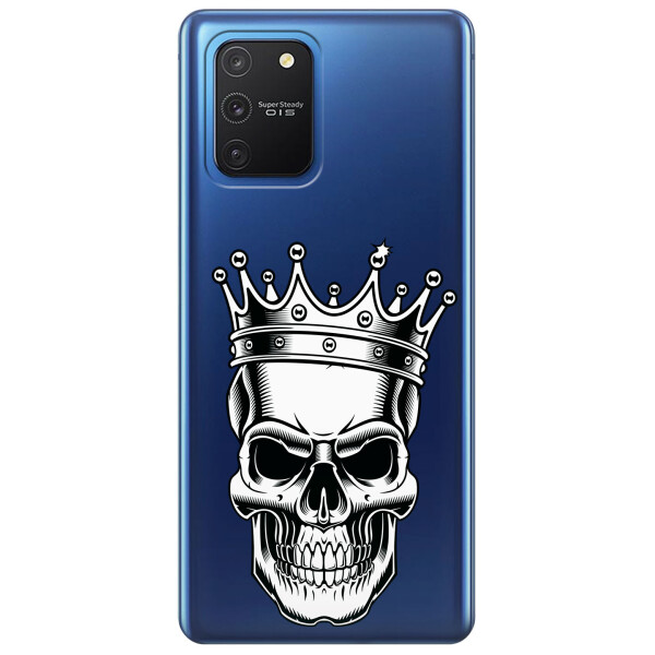 

Прозрачный силиконовый чехол iSwag для Samsung Galaxy S10 Lite с рисунком - Царский череп (KS3490)