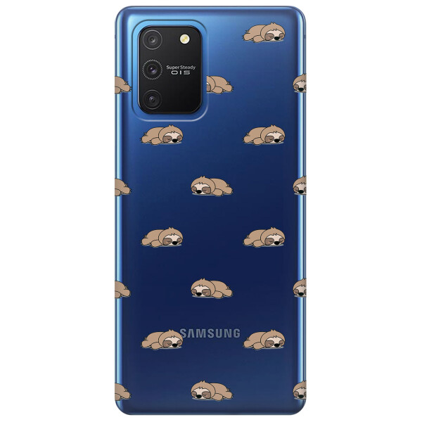 

Прозрачный силиконовый чехол iSwag для Samsung Galaxy S10 Lite с рисунком - Спящие ленивцы (KS3491)