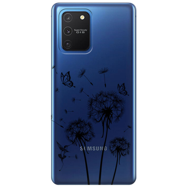 

Прозрачный силиконовый чехол iSwag для Samsung Galaxy S10 Lite с рисунком - Одуванчики (KS3496)