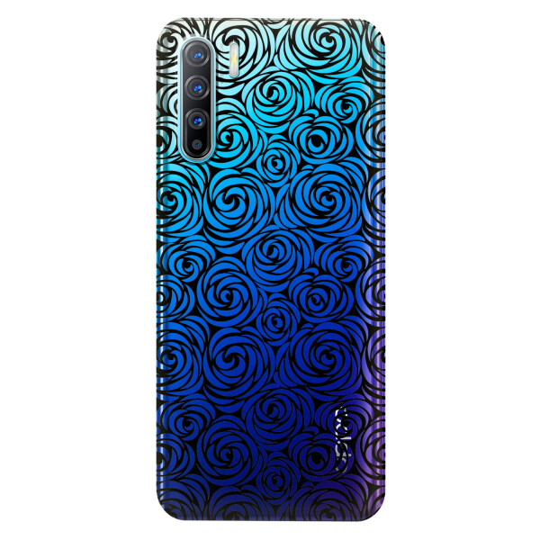 

Прозрачный силиконовый чехол iSwag для OPPO Reno 3 с рисунком - Черные узоры (KS3748)