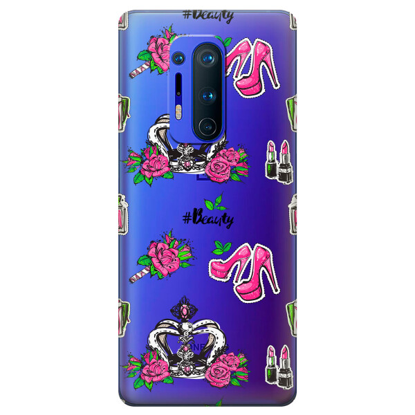 

Прозрачный силиконовый чехол iSwag для OnePlus 8 Pro с рисунком - Женский дизайн (KS6255)