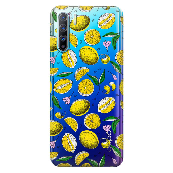 

Прозрачный силиконовый чехол iSwag для OPPO Reno 3 с рисунком - Лимоны (KS3749)
