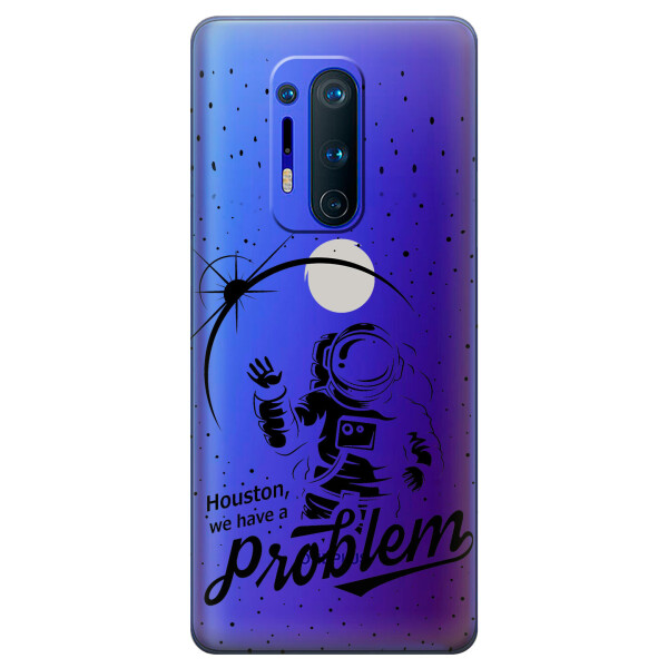 

Прозрачный силиконовый чехол iSwag для OnePlus 8 Pro с рисунком - Космонавт с проблемой (KS6256)