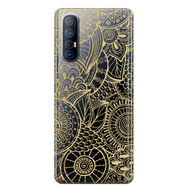 

Прозрачный силиконовый чехол iSwag для OPPO Reno 3 Pro с рисунком - Золотая мандала (KS3807)