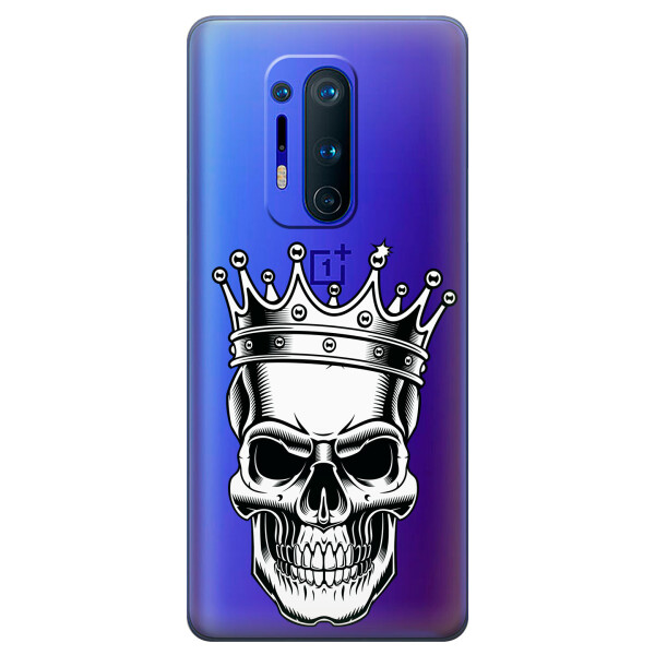 

Прозрачный силиконовый чехол iSwag для OnePlus 8 Pro с рисунком - Царский череп (KS6265)