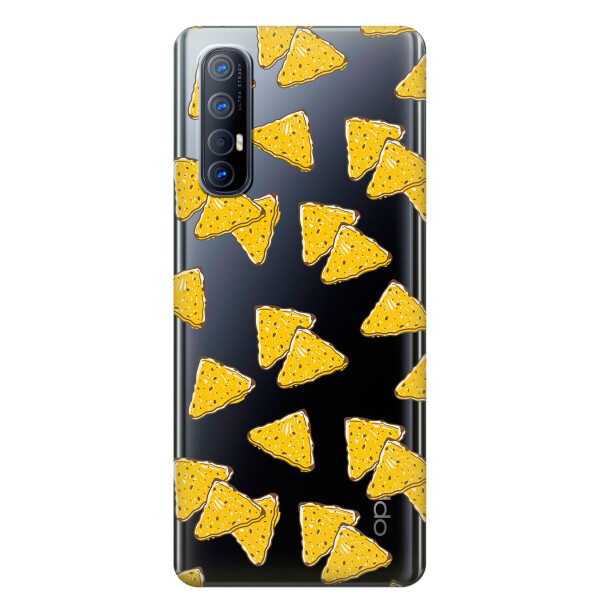 

Прозрачный силиконовый чехол iSwag для OPPO Reno 3 Pro с рисунком - Чипсы (KS3812)