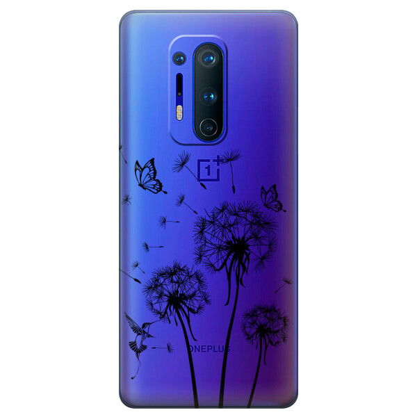 

Прозрачный силиконовый чехол iSwag для OnePlus 8 Pro с рисунком - Одуванчики (KS6271)