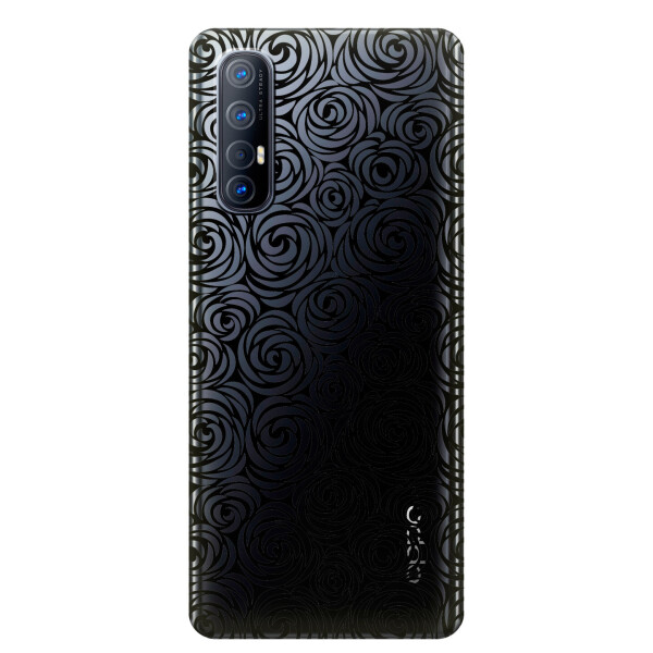 

Прозрачный силиконовый чехол iSwag для OPPO Reno 3 Pro с рисунком - Черные узоры (KS3823)