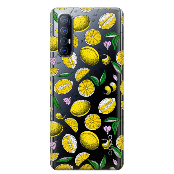 

Прозрачный силиконовый чехол iSwag для OPPO Reno 3 Pro с рисунком - Лимоны (KS3824)