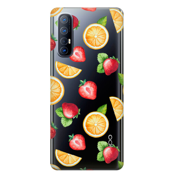 

Прозрачный силиконовый чехол iSwag для OPPO Reno 3 Pro с рисунком - Фруктовый дизайн (KS3845)