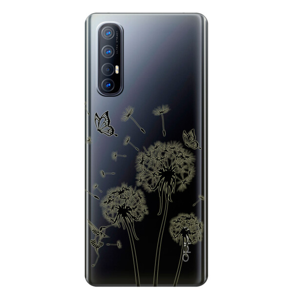 

Прозрачный силиконовый чехол iSwag для OPPO Reno 3 Pro с рисунком - Одуванчики (KS3871)