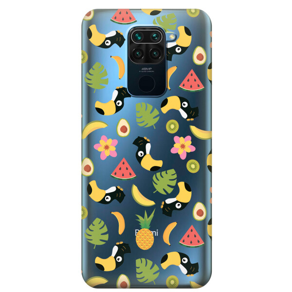 

Прозрачный силиконовый чехол iSwag для Xiaomi Redmi Note 9 с рисунком - Летний клипарт (KS2038)