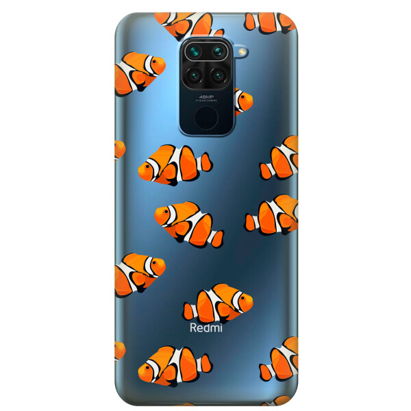 

Прозрачный силиконовый чехол iSwag для Xiaomi Redmi Note 9 с рисунком - Рыбки (KS2041)