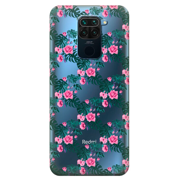 

Прозрачный силиконовый чехол iSwag для Xiaomi Redmi Note 9 с рисунком - Цветочная лиана (KS2043)
