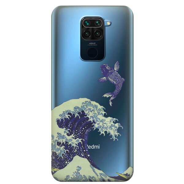 

Прозрачный силиконовый чехол iSwag для Xiaomi Redmi Note 9 с рисунком - Большая волна в Канагаве (KS2075)