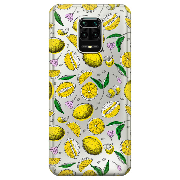 

Прозрачный силиконовый чехол iSwag для Xiaomi Redmi Note 9 Pro с рисунком - Лимоны (KS2099)