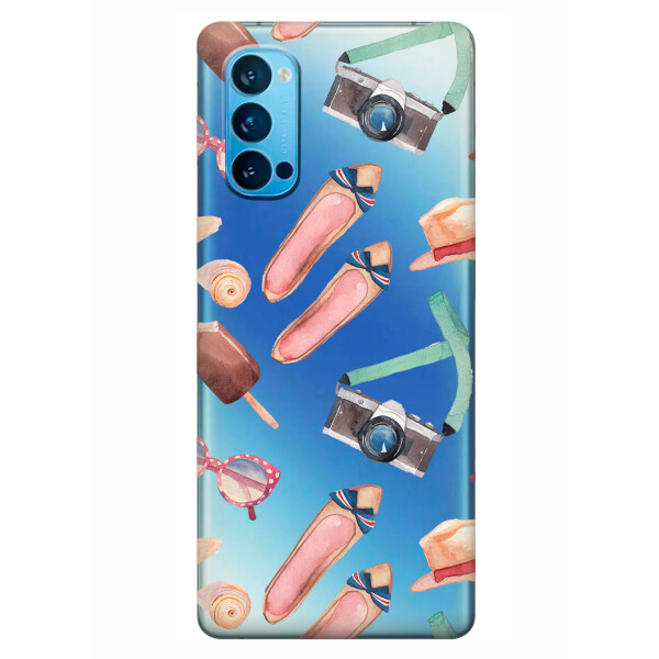 

Прозрачный силиконовый чехол iSwag для OPPO Reno 4 с рисунком - Женские штучки (KS6290)