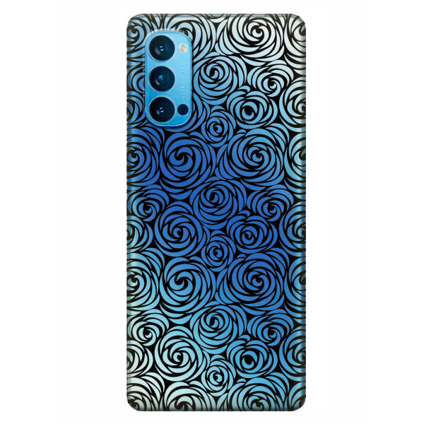 

Прозрачный силиконовый чехол iSwag для OPPO Reno 4 с рисунком - Черные узоры (KS6298)