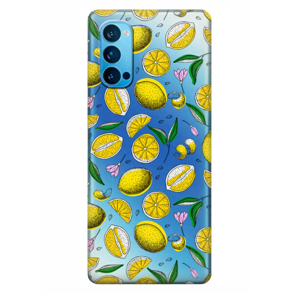 

Прозрачный силиконовый чехол iSwag для OPPO Reno 4 с рисунком - Лимоны (KS6299)