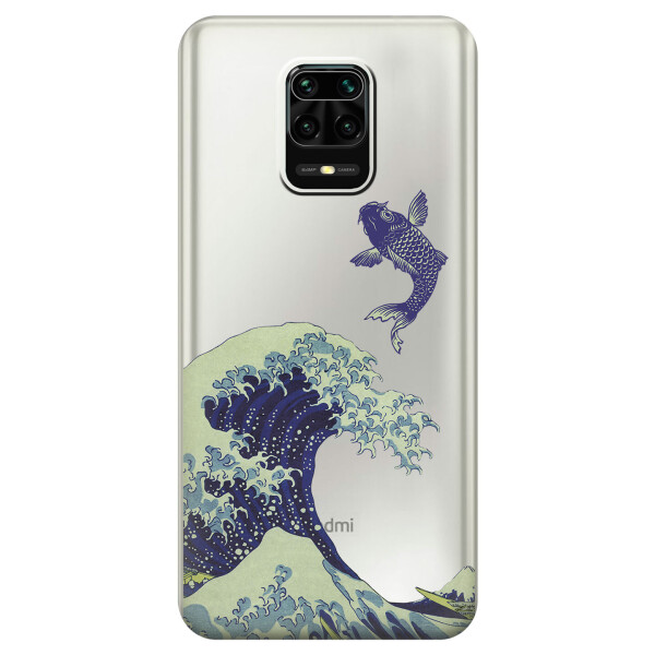 

Прозрачный силиконовый чехол iSwag для Xiaomi Redmi Note 9 Pro с рисунком - Большая волна в Канагаве (KS2150)