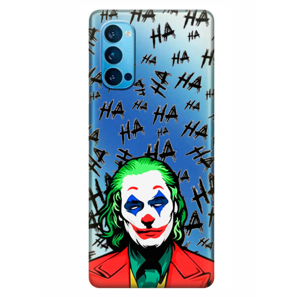 

Прозрачный силиконовый чехол iSwag для OPPO Reno 4 с рисунком - Джокер (KS6343)