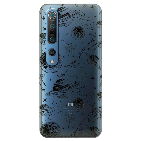 

Прозрачный силиконовый чехол iSwag для Xiaomi Mi 10 Pro с рисунком - Космос (KS2163)
