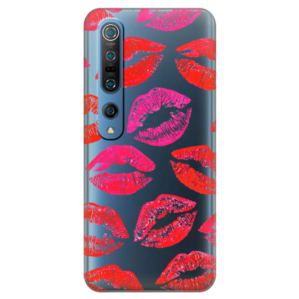 

Прозрачный силиконовый чехол iSwag для Xiaomi Mi 10 Pro с рисунком - Поцелуи (KS2168)