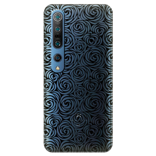 

Прозрачный силиконовый чехол iSwag для Xiaomi Mi 10 Pro с рисунком - Черные узоры (KS2173)
