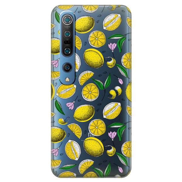 

Прозрачный силиконовый чехол iSwag для Xiaomi Mi 10 Pro с рисунком - Лимоны (KS2174)