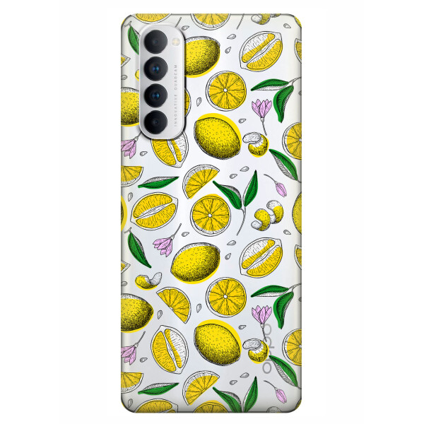 

Прозрачный силиконовый чехол iSwag для OPPO Reno 4 Pro с рисунком - Лимоны (KS6374)