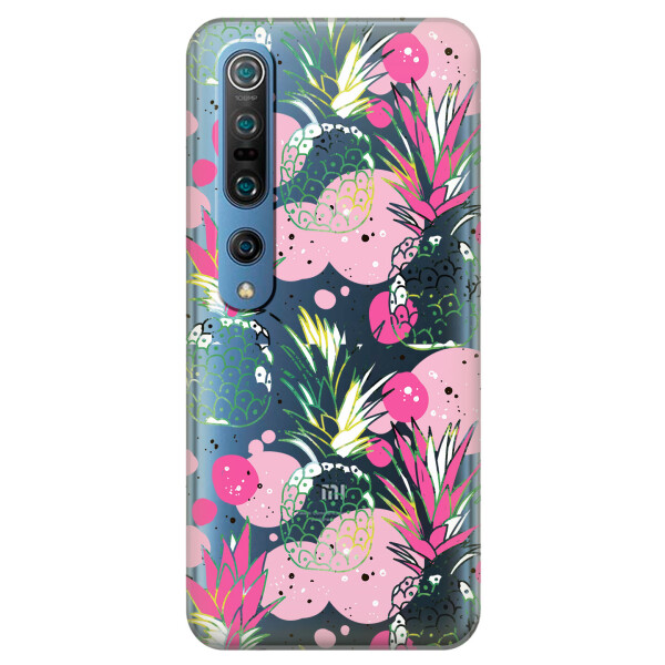 

Прозрачный силиконовый чехол iSwag для Xiaomi Mi 10 Pro с рисунком - Ананасы (KS2190)