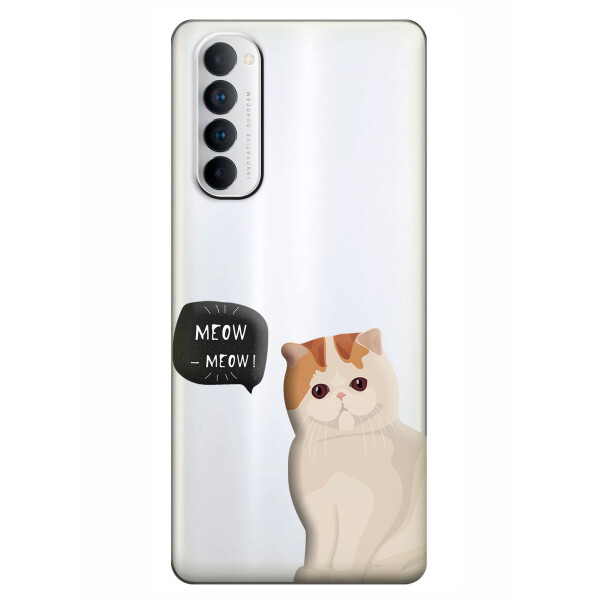 

Прозрачный силиконовый чехол iSwag для OPPO Reno 4 Pro с рисунком - Котенок (KS6392)