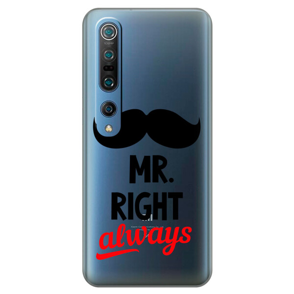 

Прозрачный силиконовый чехол iSwag для Xiaomi Mi 10 Pro с рисунком - Mr Right (KS2220)