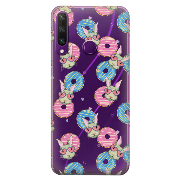 

Прозрачный силиконовый чехол iSwag для Huawei Y6p с рисунком - Зайчики (KS2305)
