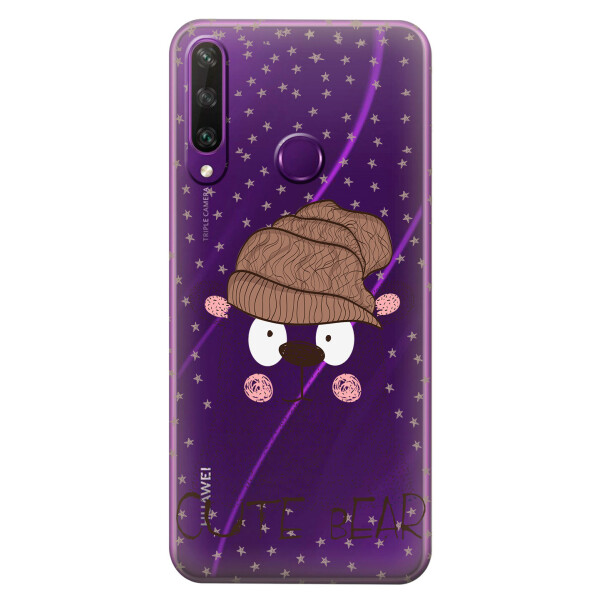 

Прозрачный силиконовый чехол iSwag для Huawei Y6p с рисунком - Медведь (KS2309)