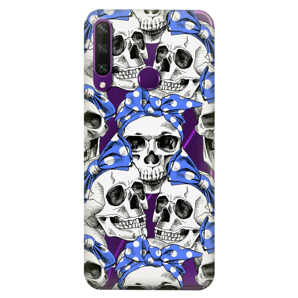

Прозрачный силиконовый чехол iSwag для Huawei Y6p с рисунком - Черепа (KS2317)