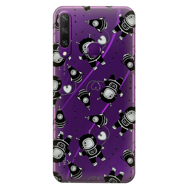 

Прозрачный силиконовый чехол iSwag для Huawei Y6p с рисунком - Космонавты (KS2319)
