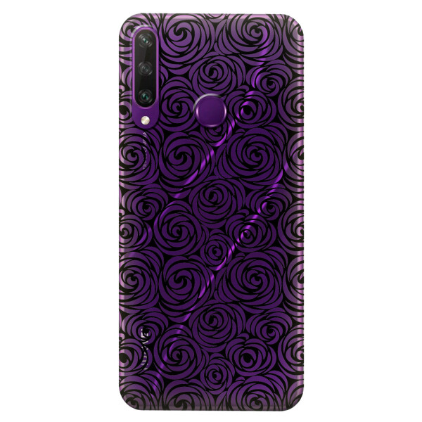 

Прозрачный силиконовый чехол iSwag для Huawei Y6p с рисунком - Черные узоры (KS2323)