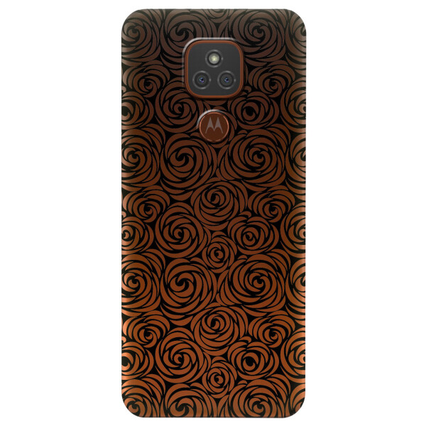 

Прозрачный силиконовый чехол iSwag для Motorola Moto E7 Plus с рисунком - Черные узоры (KS6448)