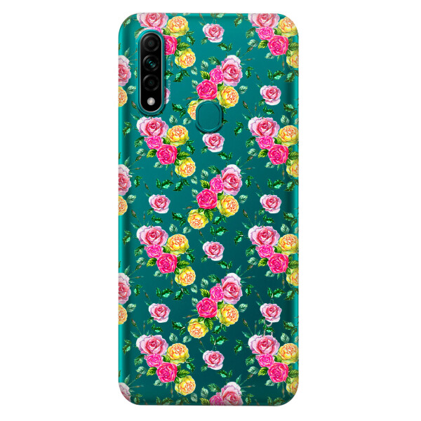 

Прозрачный силиконовый чехол iSwag для OPPO A31 с рисунком - Розы (KS2976)