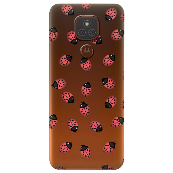 

Прозрачный силиконовый чехол iSwag для Motorola Moto E7 Plus с рисунком - Божьи коровки (KS6458)