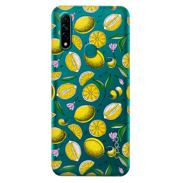 

Прозрачный силиконовый чехол iSwag для OPPO A31 с рисунком - Лимоны (KS2999)