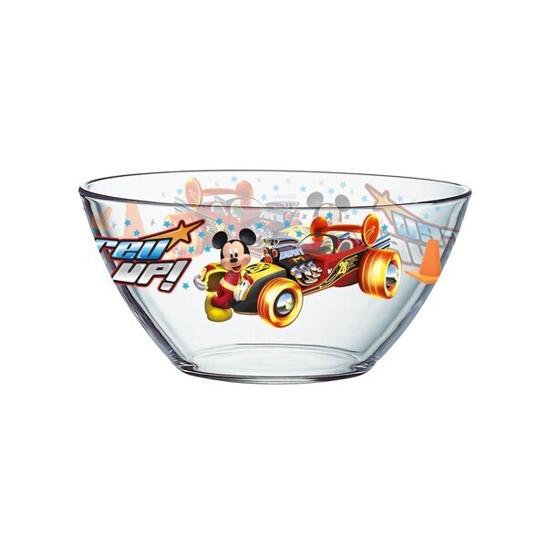 

Детская тарелка салатник из обожжённого стекла Disney Микки гонщик диаметром 13 см (10с1542 2ДЗ Микки гонщик)