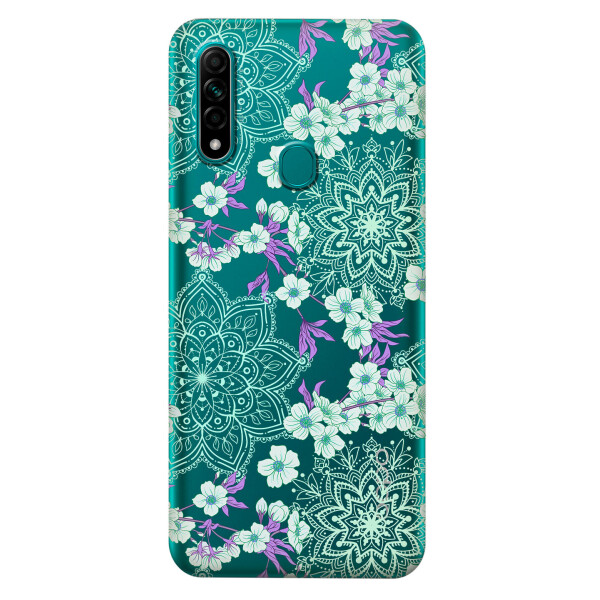 

Прозрачный силиконовый чехол iSwag для OPPO A31 с рисунком - Цветочная мандала (KS3012)