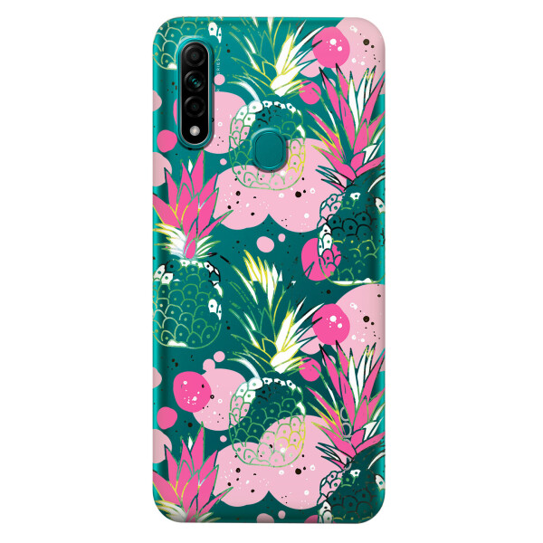 

Прозрачный силиконовый чехол iSwag для OPPO A31 с рисунком - Ананасы (KS3015)