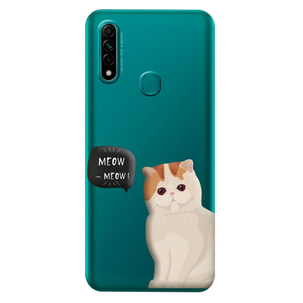

Прозрачный силиконовый чехол iSwag для OPPO A31 с рисунком - Котенок (KS3017)